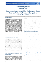 EGD as a Vehicle to Transform Europe to a Sustainable Society